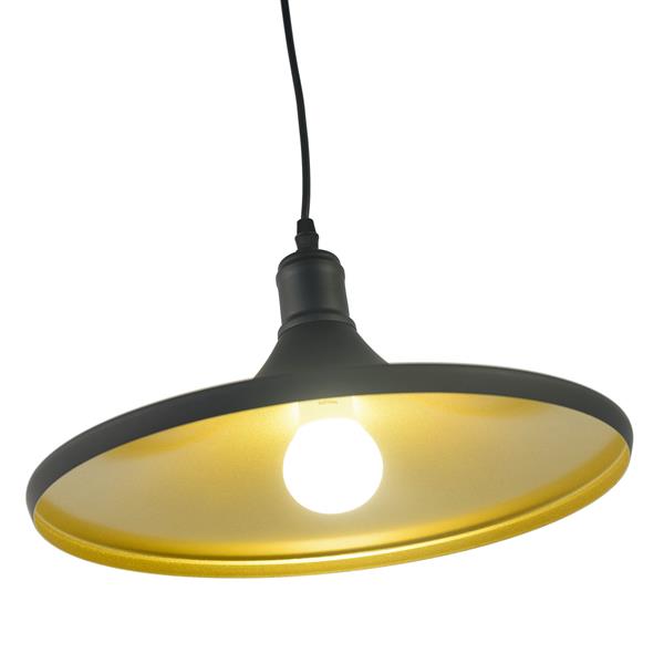 Grote foto zwarte kegelhanglamp met goudkleurige binnenkant valott mo huis en inrichting overige