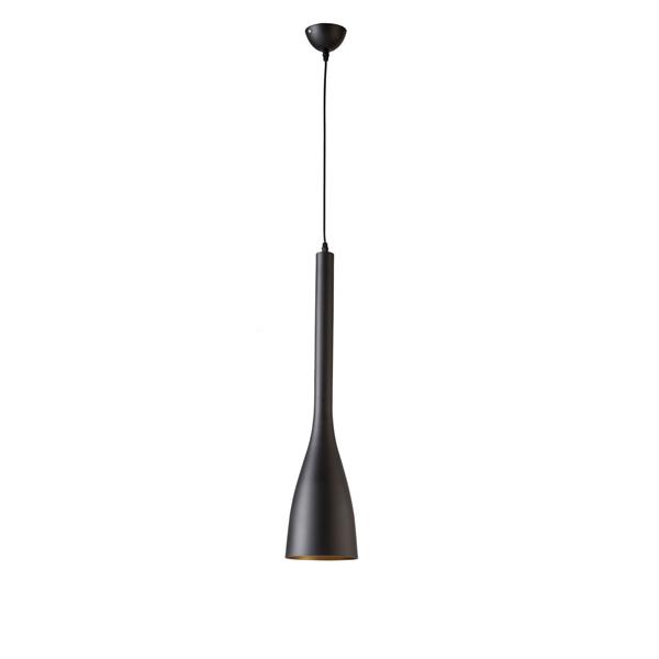 Grote foto moderne zwarte kegel hanglamp valott pullo huis en inrichting overige