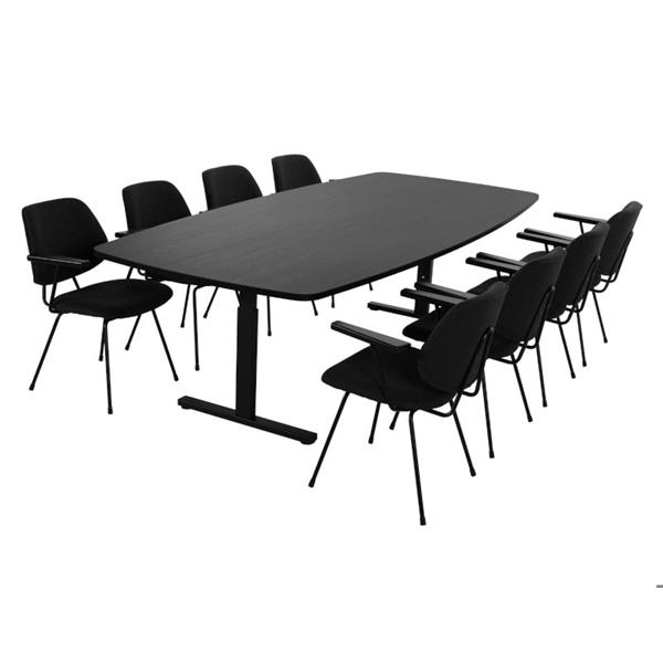Grote foto easy vergadertafel zwart b220xd110 huis en inrichting eettafels