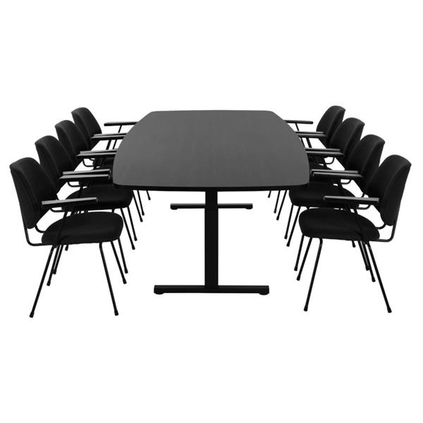 Grote foto easy vergadertafel zwart b220xd110 huis en inrichting eettafels