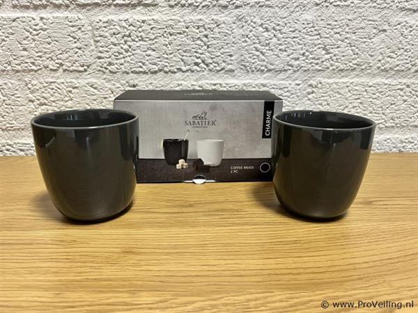 Grote foto online veiling sabatier coffee mugs set charme grey huis en inrichting servies