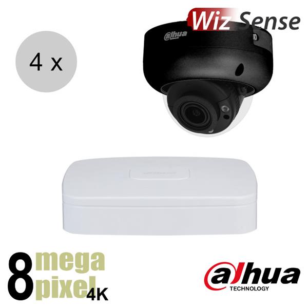 Grote foto dahua 4k ip cameraset wizsense 4 dome camera motorzoom starlight 40m ips48ddm2 audio tv en foto videobewakingsapparatuur