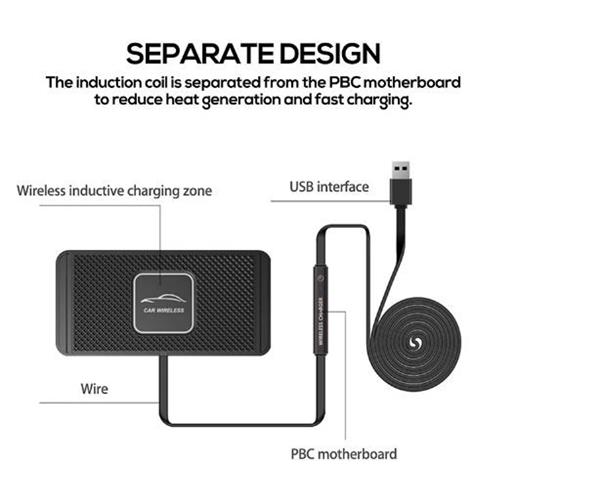 Grote foto drphone wcp auto draadloze oplaadpad draadloze lader 15w antislip mat apart pbc moederbord telecommunicatie opladers en autoladers