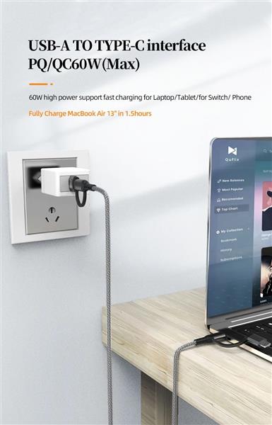 Grote foto drphone pdc1 multi charging kabel 4 in 1 snellader nylon kabel geschikt voor usb c lightni telecommunicatie opladers en autoladers