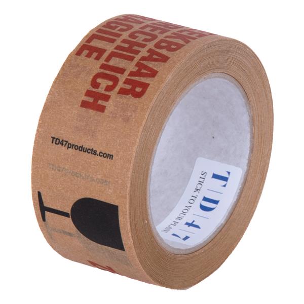 Grote foto td47 verpakkingstape papier breekbaar fragile zerbrechlich 50mm x 66m doos 36 rollen doe het zelf en verbouw materialen en producten