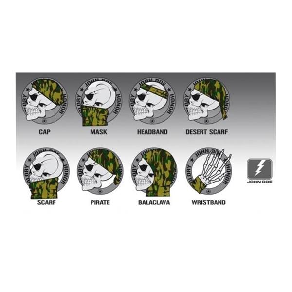 Grote foto john doe tunnel basic black bandana motoren kleding