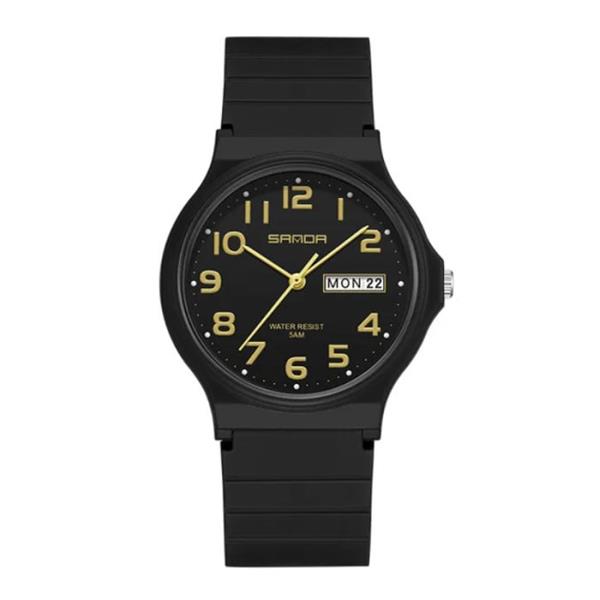 Grote foto 9072 siliconen horloge kwarts polshorloge tpu bandje 5 atm waterdicht zwart goud kleding dames horloges