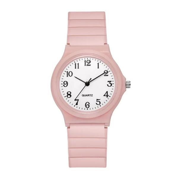 Grote foto siliconen horloge kwarts polshorloge voor dames studenten roze kleding dames horloges