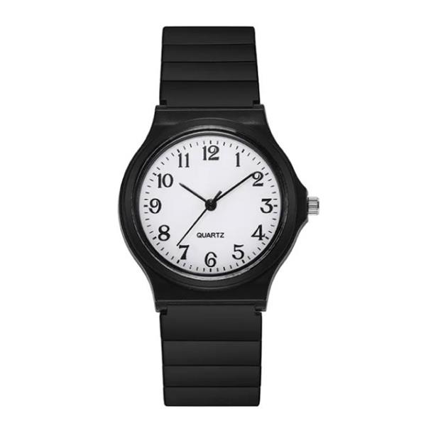 Grote foto siliconen horloge kwarts polshorloge voor dames studenten zwart wit kleding dames horloges