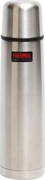 Grote foto thermos isoleerfles thermax 1 liter zilver lichte gebruikssporen die duiden op eenmalig gebr caravans en kamperen caravan accessoires