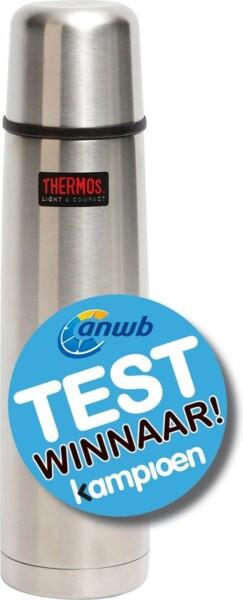 Grote foto thermos isoleerfles thermax 1 liter zilver lichte gebruikssporen die duiden op eenmalig gebr caravans en kamperen caravan accessoires