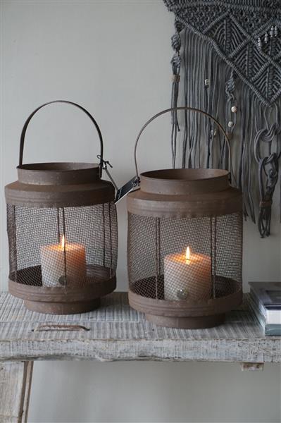 Grote foto windlicht lancy l roest h50 x d24 cm huis en inrichting woningdecoratie