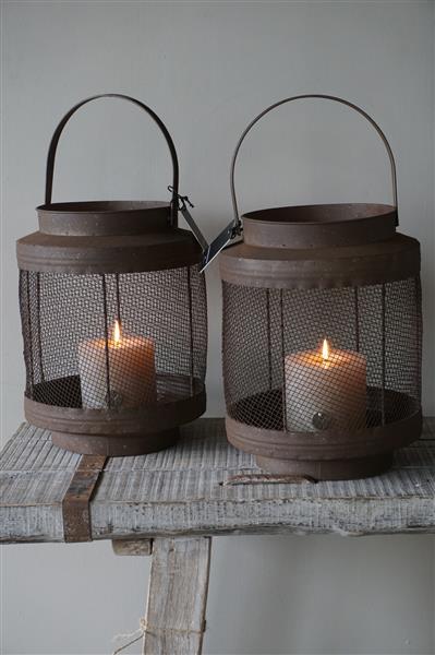 Grote foto windlicht lancy l roest h50 x d24 cm huis en inrichting woningdecoratie
