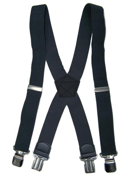 Grote foto duo pack heavy duty bretels donkerblauw grijs 4 clips kleding dames riemen