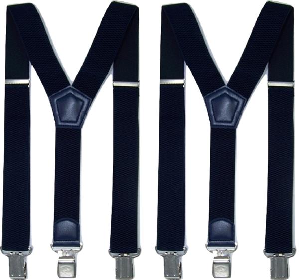 Grote foto duo pack heavy duty bretels donkerblauw donkerblauw 3 clips kleding dames riemen