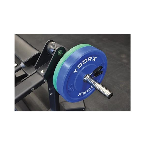 Grote foto toorx fitness bumper plates challenge 50mm diameter 25 kg rood sport en fitness fitness