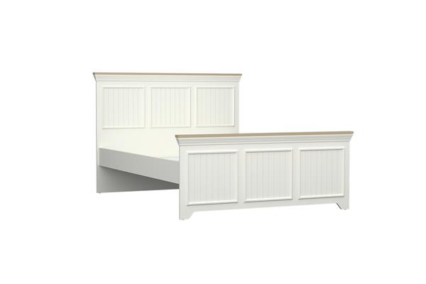 Grote foto monte 2 persoonsbed 140x200 wit beige almila antiek en kunst stoelen en banken