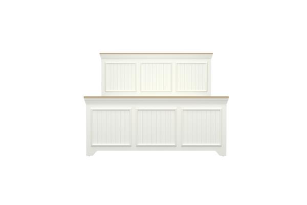 Grote foto monte 2 persoonsbed 140x200 wit beige almila antiek en kunst stoelen en banken