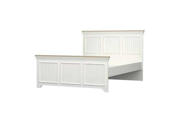 Grote foto monte 2 persoonsbed 140x200 wit beige almila antiek en kunst stoelen en banken