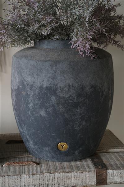 Grote foto planter straight with neck stone black h35 x d31 cm huis en inrichting woningdecoratie