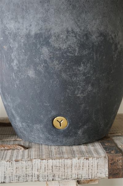 Grote foto planter straight with neck stone black h35 x d31 cm huis en inrichting woningdecoratie