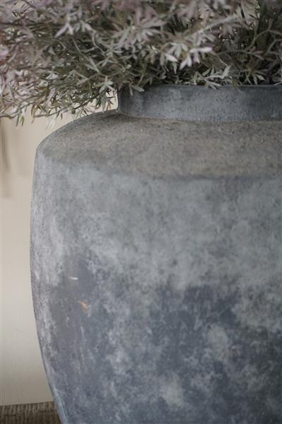 Grote foto planter straight with neck stone black h35 x d31 cm huis en inrichting woningdecoratie