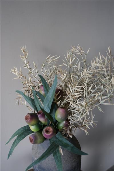 Grote foto kunstbloemen toef groen olijf l45 cm huis en inrichting woningdecoratie