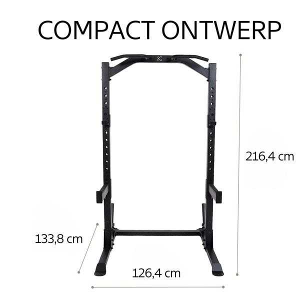 Grote foto centr half rack squat rack met pull up bar sport en fitness fitness