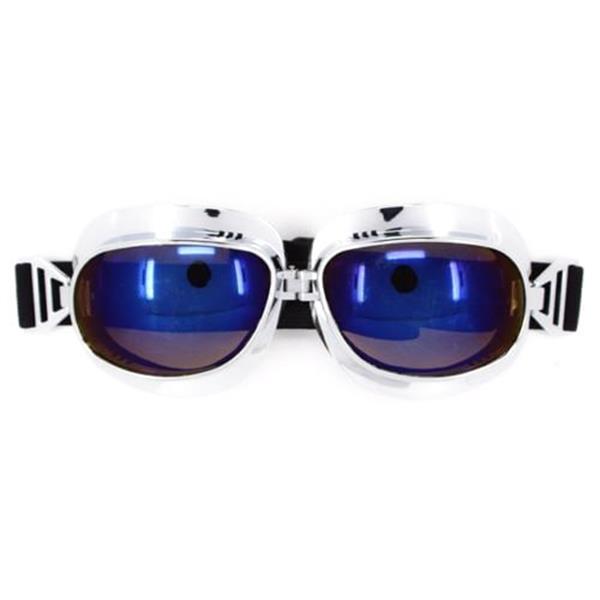 Grote foto crg chrome vliegeniersbril glaskleur helder motoren kleding