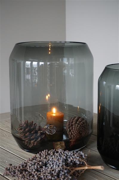 Grote foto windlicht hurricane large grey 35 x h43 cm huis en inrichting woningdecoratie