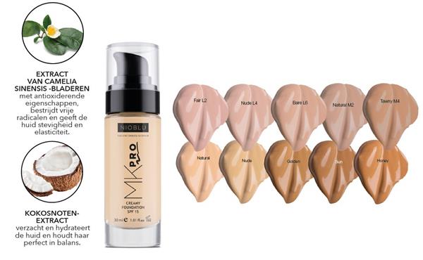 Grote foto mk pro creamy foundation honey beauty en gezondheid make up sets
