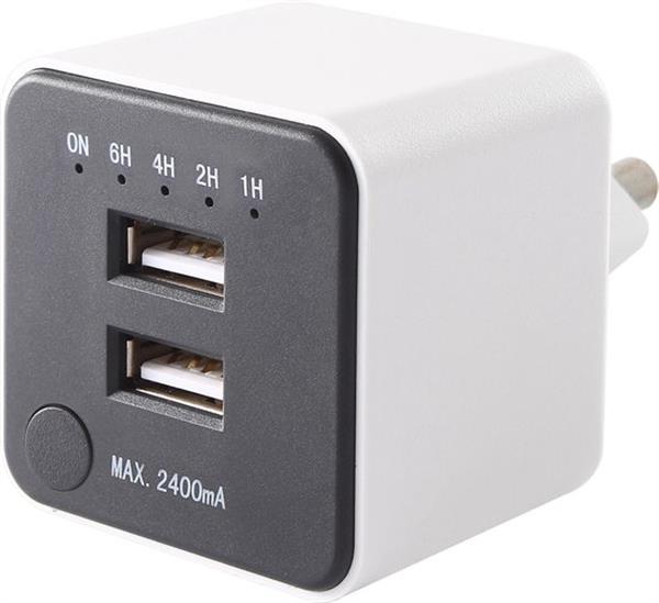 Grote foto shi usb lader met timer 2xusb save battery life doe het zelf en verbouw lasapparaten