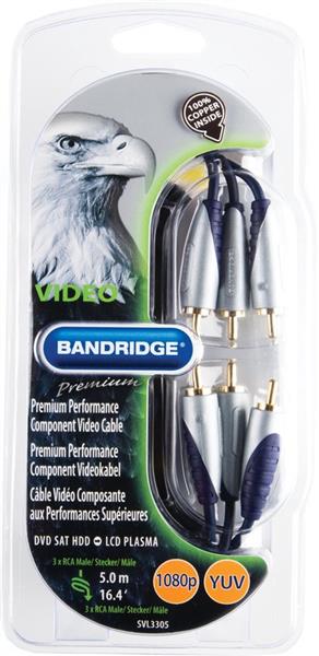 Grote foto bandridge bandridge videokabel 5m 3xmale doe het zelf en verbouw lasapparaten