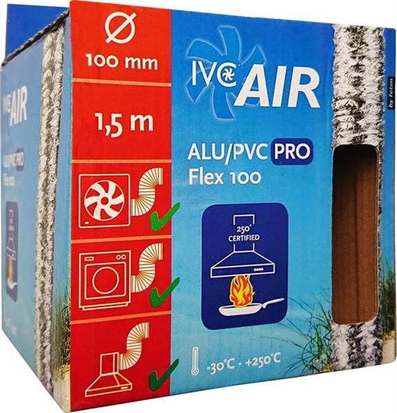 Grote foto ivc air ventilatie flexbuis alu 100mm l150 cm doe het zelf en verbouw lasapparaten