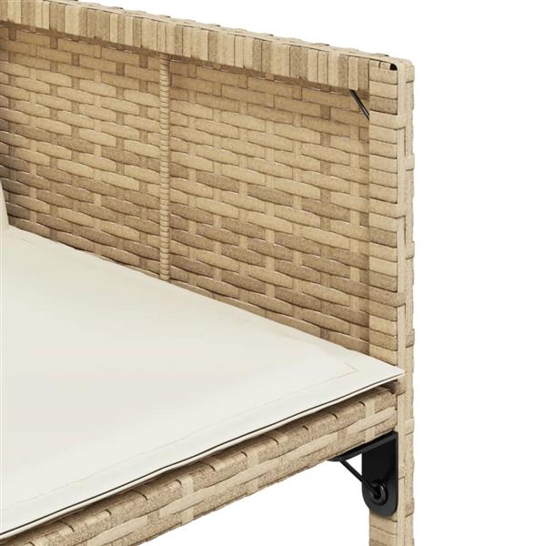Grote foto vidaxl 5 delige tuinset met kussens poly rattan beige tuin en terras tuinmeubelen