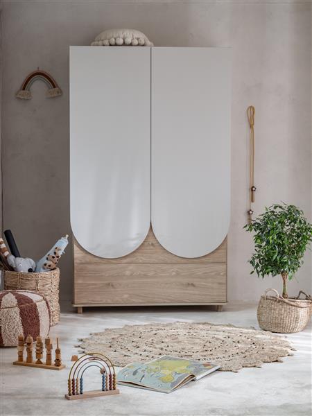 Grote foto xxl kledingkast bloom cashmere cashmere 200x120 cm kinderen en baby complete kinderkamers
