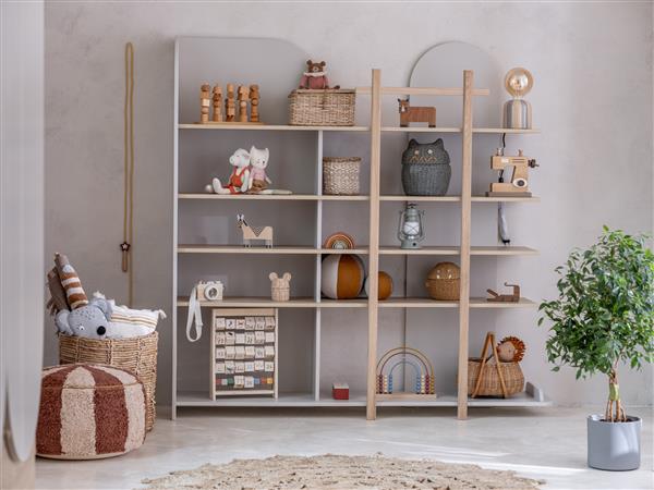 Grote foto speelgoedkast boekenkast bloom cashmere cashmere kinderen en baby complete kinderkamers