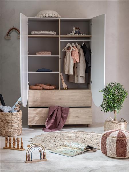 Grote foto xxl kledingkast bloom cashmere cashmere 200x120 cm kinderen en baby complete kinderkamers