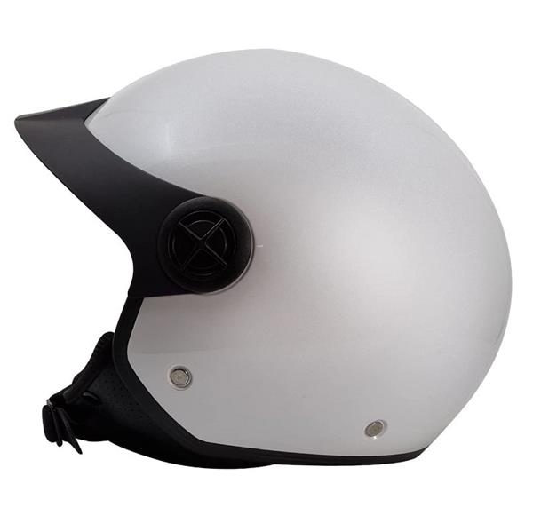 Grote foto bhr 833 peak jethelm wit glanzend motoren kleding
