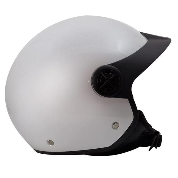 Grote foto bhr 833 peak jethelm wit glanzend motoren kleding