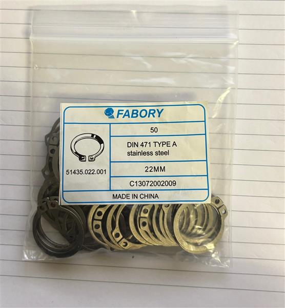 Grote foto fabory fabory zekeringsring voor assen 22mm din doe het zelf en verbouw gereedschappen en machines