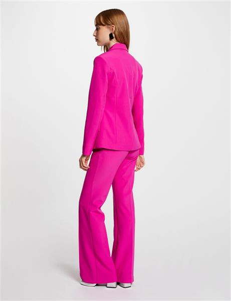 Grote foto bootcut trousers with darts 242 paroi dark pink kleding dames overige kledingstukken