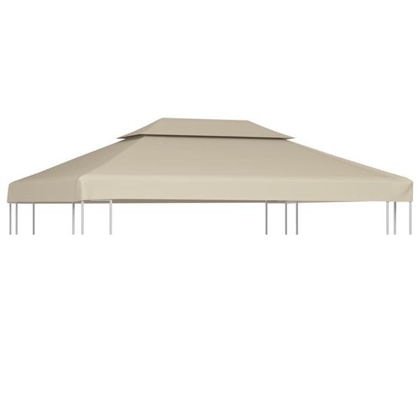 Grote foto vidaxl vervangend tentdoek prieel 310 g m 3x4 m beige tuin en terras overige tuin en terras