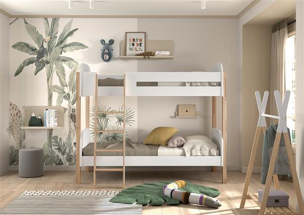 Grote foto kiddy stapelbed 90x200 wit vipack huis en inrichting bedden