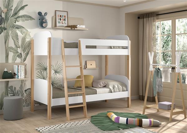 Grote foto kiddy stapelbed 90x200 wit vipack huis en inrichting bedden
