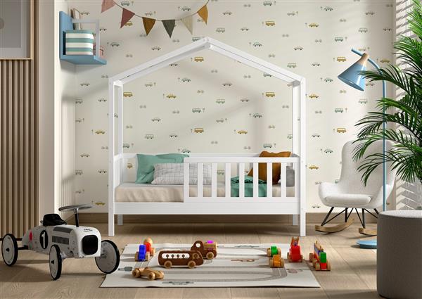 Grote foto dallas peuterbed huisbed 70x140 wit vipack antiek en kunst stoelen en banken