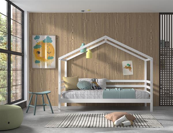 Grote foto dallas 4 huisbed 90x200 wit vipack antiek en kunst stoelen en banken