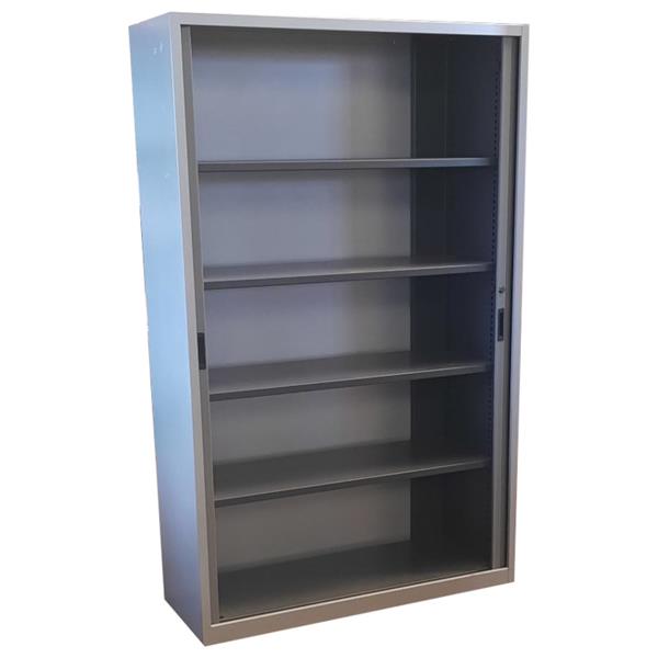 Grote foto roldeurkast zilvergrijs donkergrijs 195 x 120 x 47 huis en inrichting overige