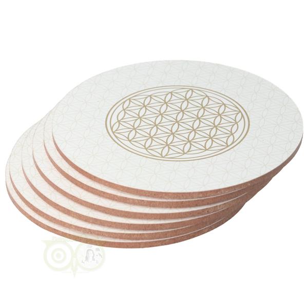 Grote foto bloem des levens flower of life onderzetters set van 6 huis en inrichting woningdecoratie