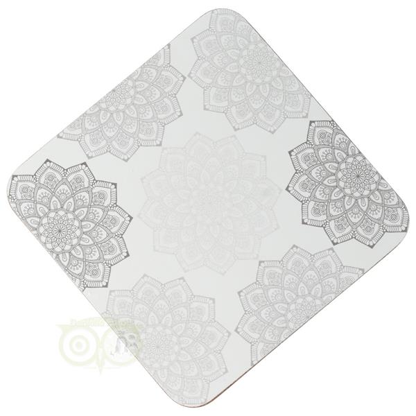 Grote foto mandala onderzetters grijs set van 6 huis en inrichting woningdecoratie